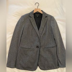 Ann Taylor The Hutton Blazer in Herringbone Tailored Fit Size 8